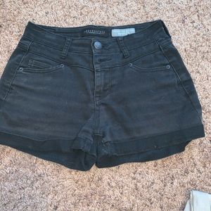 Black Aero jean shorts